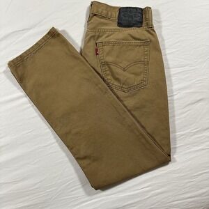 Levi's 514 Men's Jeans 32x32 Tan Khaki Slim Straight Stretch Casual Pants